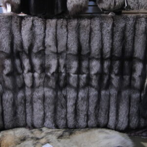 Меховое одеяло из серебристо-черной лисы, чернобурки